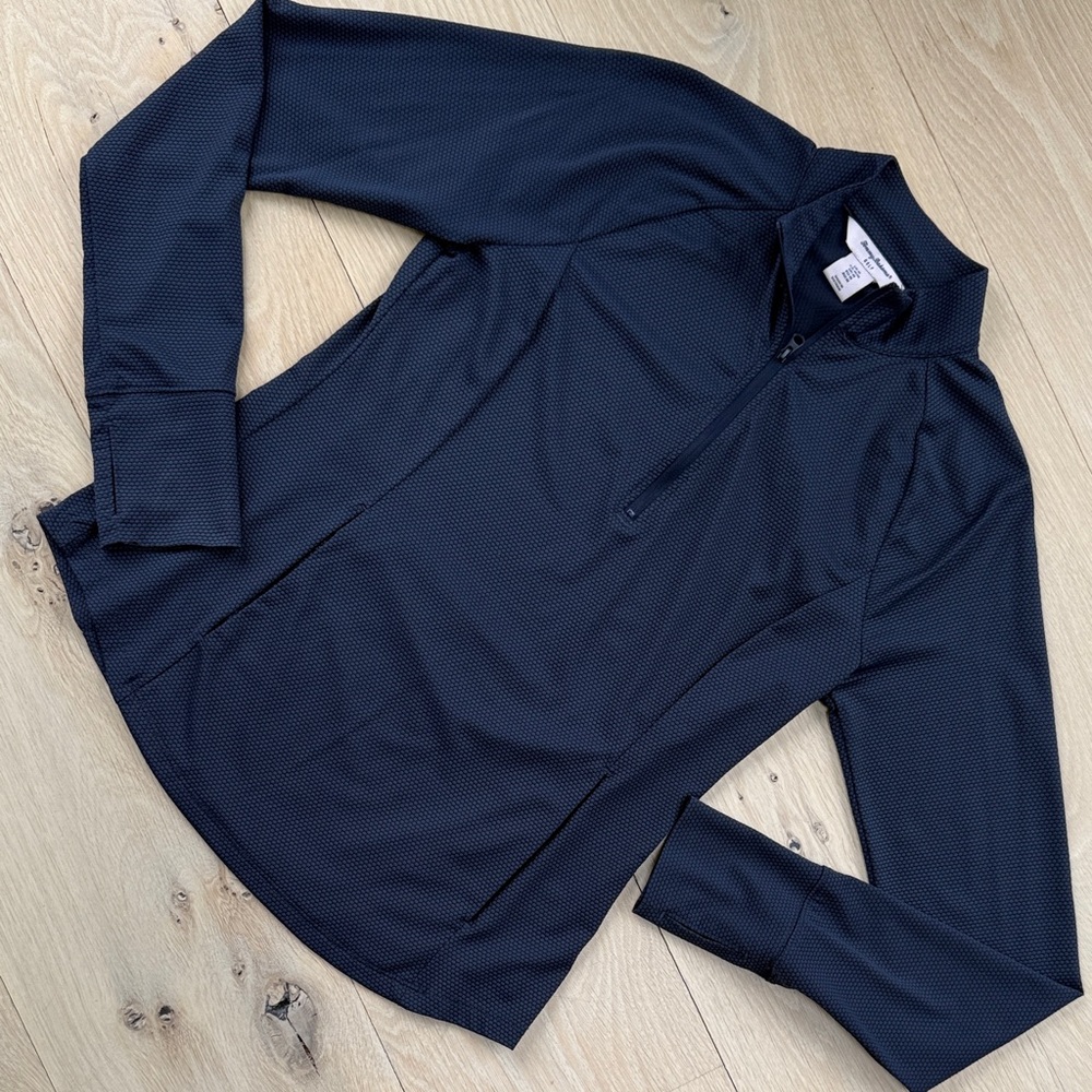 ⛳️ Tommy Bahama Navy Textured Quarter-Zip Golf Pullover
